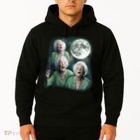 Three Granny Moon 3 Old Ladys Howling Weird Cursed Meme Hoodie thumb 2