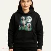 Three Granny Moon 3 Old Ladys Howling Weird Cursed Meme Hoodie thumb 5