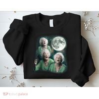 Three Granny Moon 3 Old Ladys Howling Weird Cursed Meme Sweatshirt thumb 2