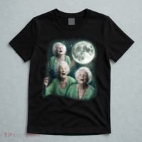 Three Granny Moon 3 Old Ladys Howling Weird Cursed Meme T-Shirt thumb 5
