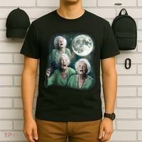 Three Granny Moon 3 Old Ladys Howling Weird Cursed Meme T-Shirt thumb 6