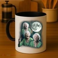 Three Granny Moon 3 Old Ladys Howling Weird Cursed Meme Coffee Mug thumb 4