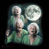 Three Granny Moon 3 Old Ladys Howling Weird Cursed Meme Coffee Mug thumb 5