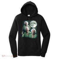 Three Granny Moon 3 Old Ladys Howling Weird Cursed Meme Women's Hoodie thumb 0