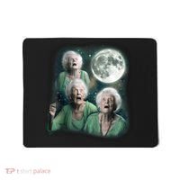 Three Granny Moon 3 Old Ladys Howling Weird Cursed Meme Mousepad thumb 0