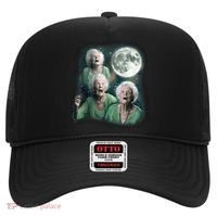 Three Granny Moon 3 Old Ladys Howling Weird Cursed Meme Hat thumb 0