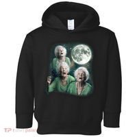 Three Granny Moon 3 Old Ladys Howling Weird Cursed Meme Toddler Hoodie thumb 0