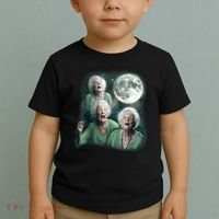 Three Granny Moon 3 Old Ladys Howling Weird Cursed Meme Toddler T-Shirt thumb 2
