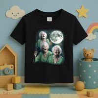 Three Granny Moon 3 Old Ladys Howling Weird Cursed Meme Toddler T-Shirt thumb 3