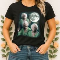 Three Granny Moon 3 Old Ladys Howling Weird Cursed Meme Women's T-Shirt thumb 2
