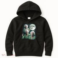 Three Granny Moon 3 Old Ladys Howling Weird Cursed Meme Kids Hoodie thumb 0