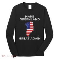 Trump Greenland Make Greenland Great Again Map Long Sleeve Shirt thumb 0