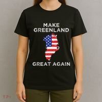 Trump Greenland Make Greenland Great Again Map T-Shirt thumb 4
