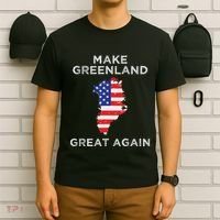 Trump Greenland Make Greenland Great Again Map T-Shirt thumb 6
