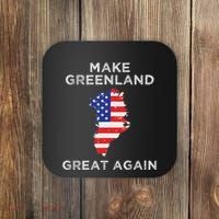 Trump Greenland Make Greenland Great Again Map Coaster thumb 0