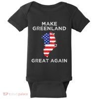 Trump Greenland Make Greenland Great Again Map Baby Bodysuit thumb 0