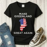 Trump Greenland Make Greenland Great Again Map Women's T-Shirt thumb 3