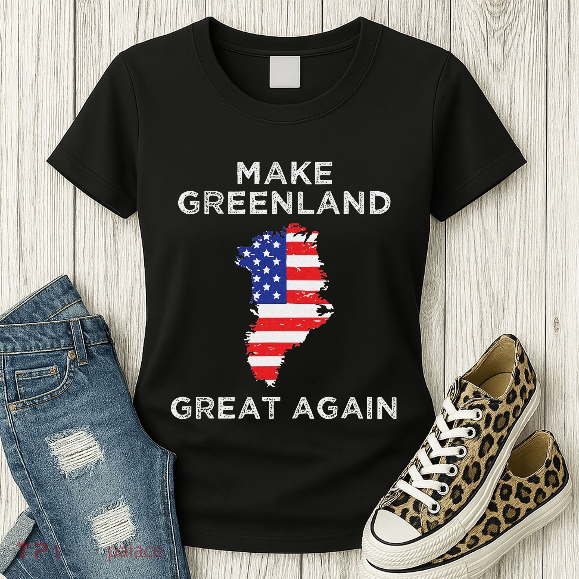 Trump Greenland Make Greenland Great Again Map Women's T-Shirt