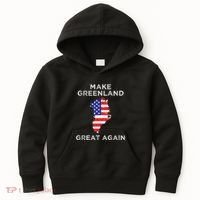 Trump Greenland Make Greenland Great Again Map Kids Hoodie thumb 0