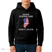 Trump Greenland Make Greenland Great Again Map Kids Hoodie thumb 4