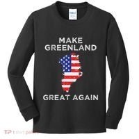 Trump Greenland Make Greenland Great Again Map Kids Long Sleeve Shirt thumb 0