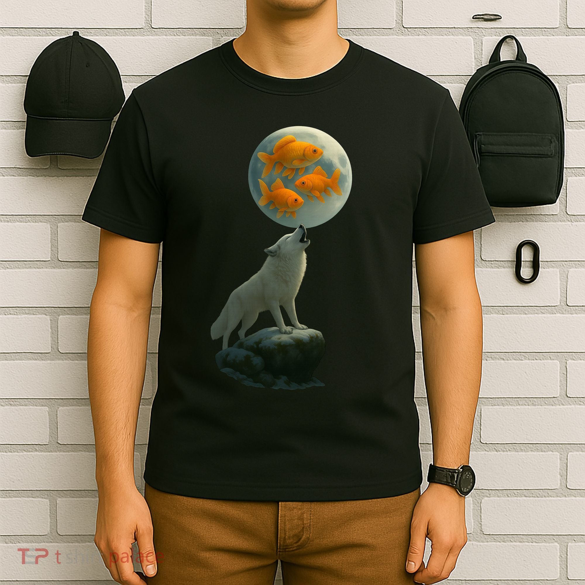 Three Goldfish Moon T-Shirt