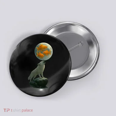 Three Goldfish Moon Button