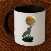 Three Goldfish Moon Coffee Mug thumb 2