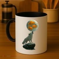 Three Goldfish Moon Coffee Mug thumb 4