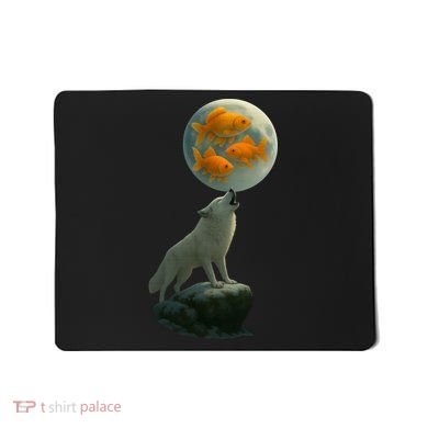 Three Goldfish Moon Mousepad
