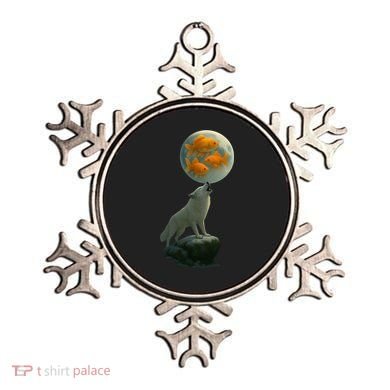 Three Goldfish Moon Ornament