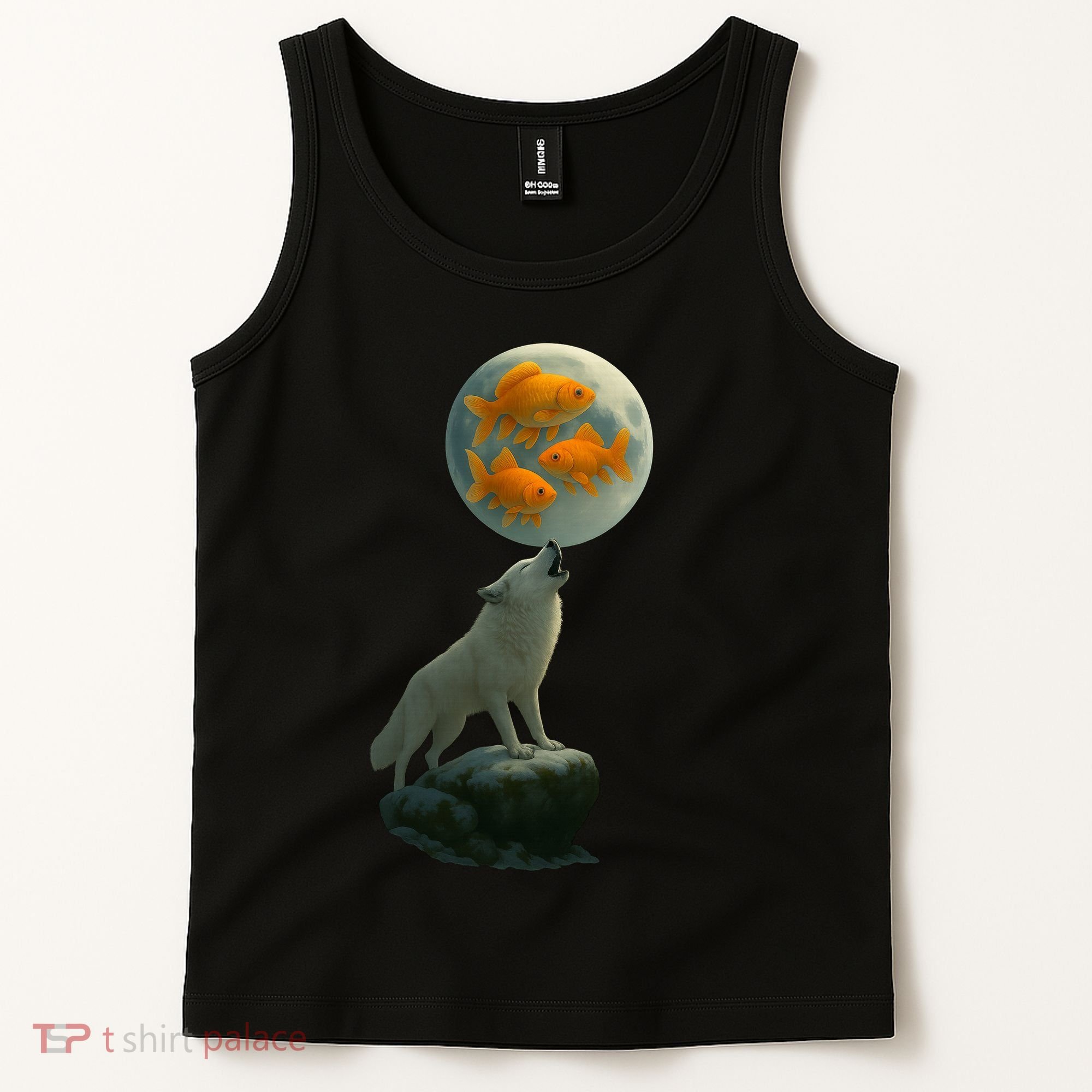 Three Goldfish Moon Tank Top