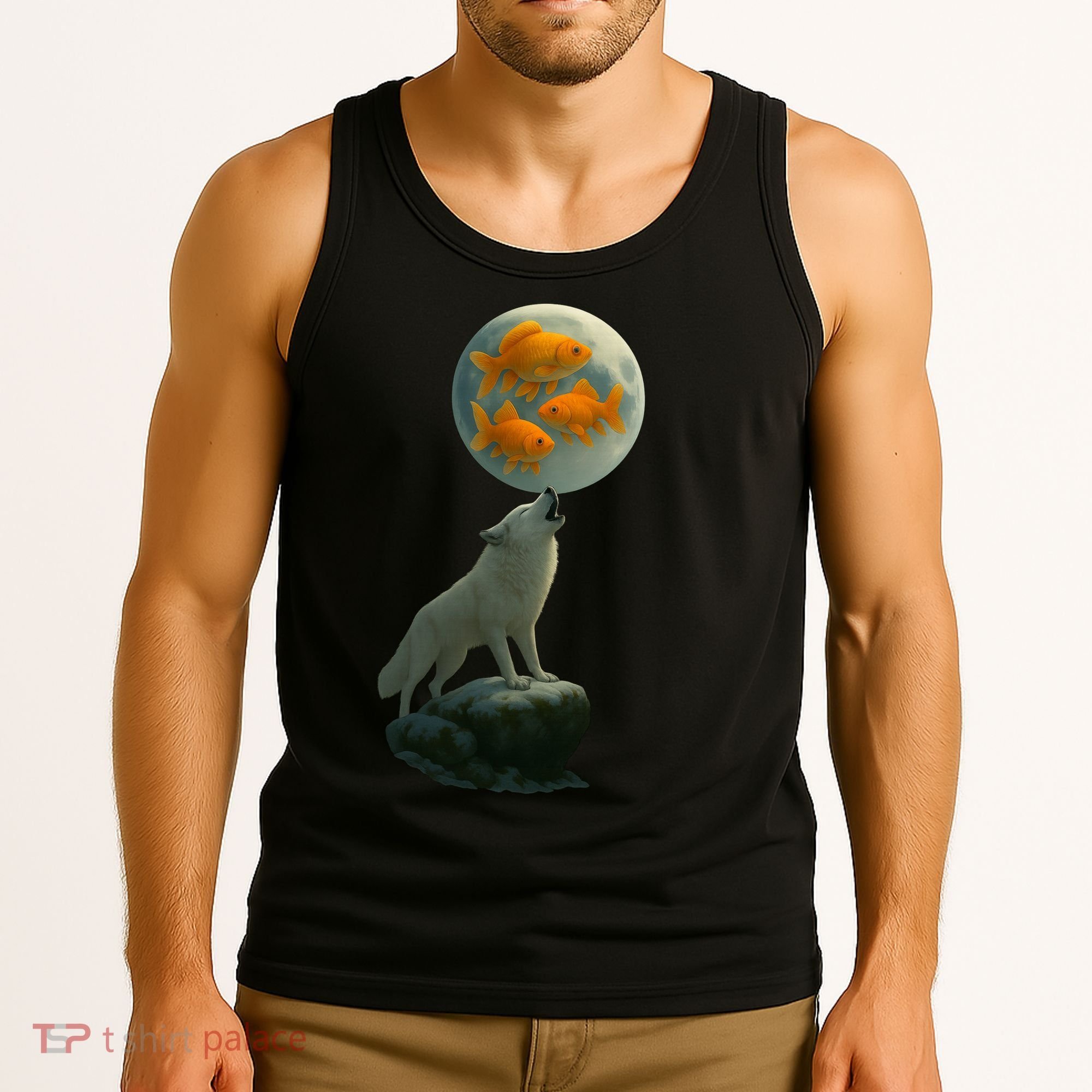 Three Goldfish Moon Tank Top