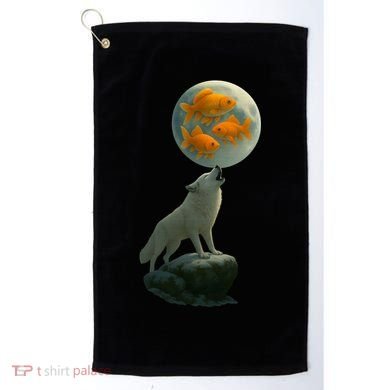 Three Goldfish Moon Golf Towel