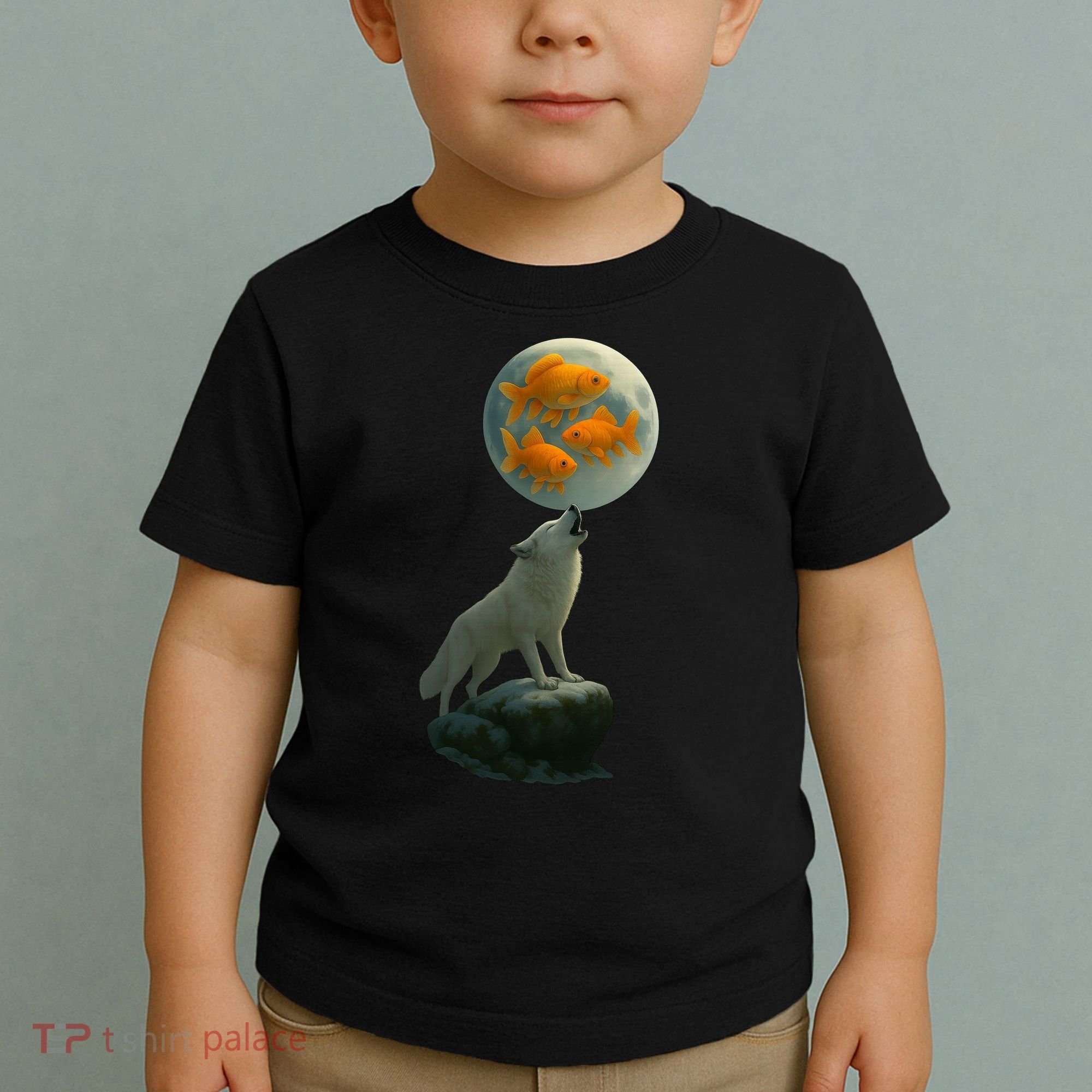 Three Goldfish Moon Toddler T-Shirt