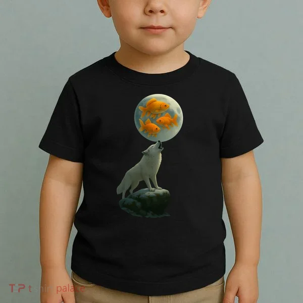 Three Goldfish Moon Toddler T-Shirt
