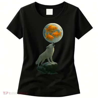 Three Goldfish Moon Women's T-Shirt