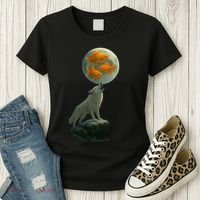 Three Goldfish Moon Women's T-Shirt thumb 3