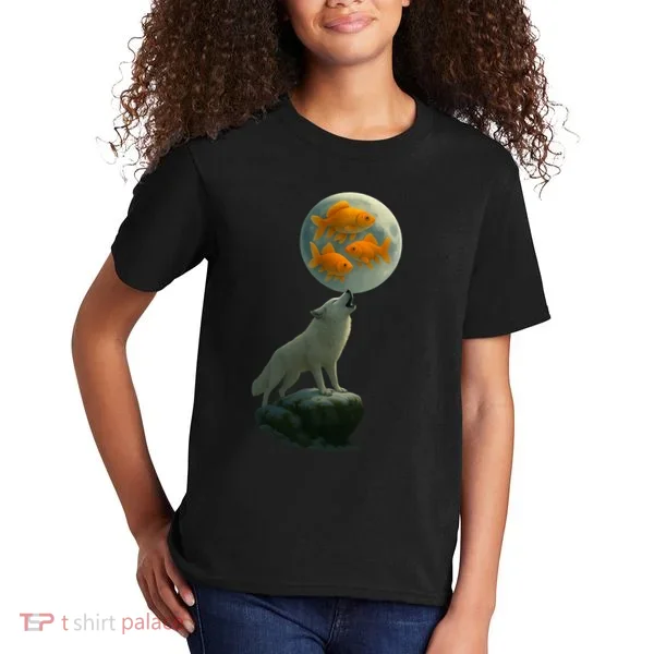 Three Goldfish Moon Kids T-Shirt