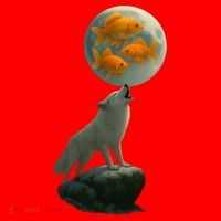 Three Goldfish Moon Santa Hat thumb 1
