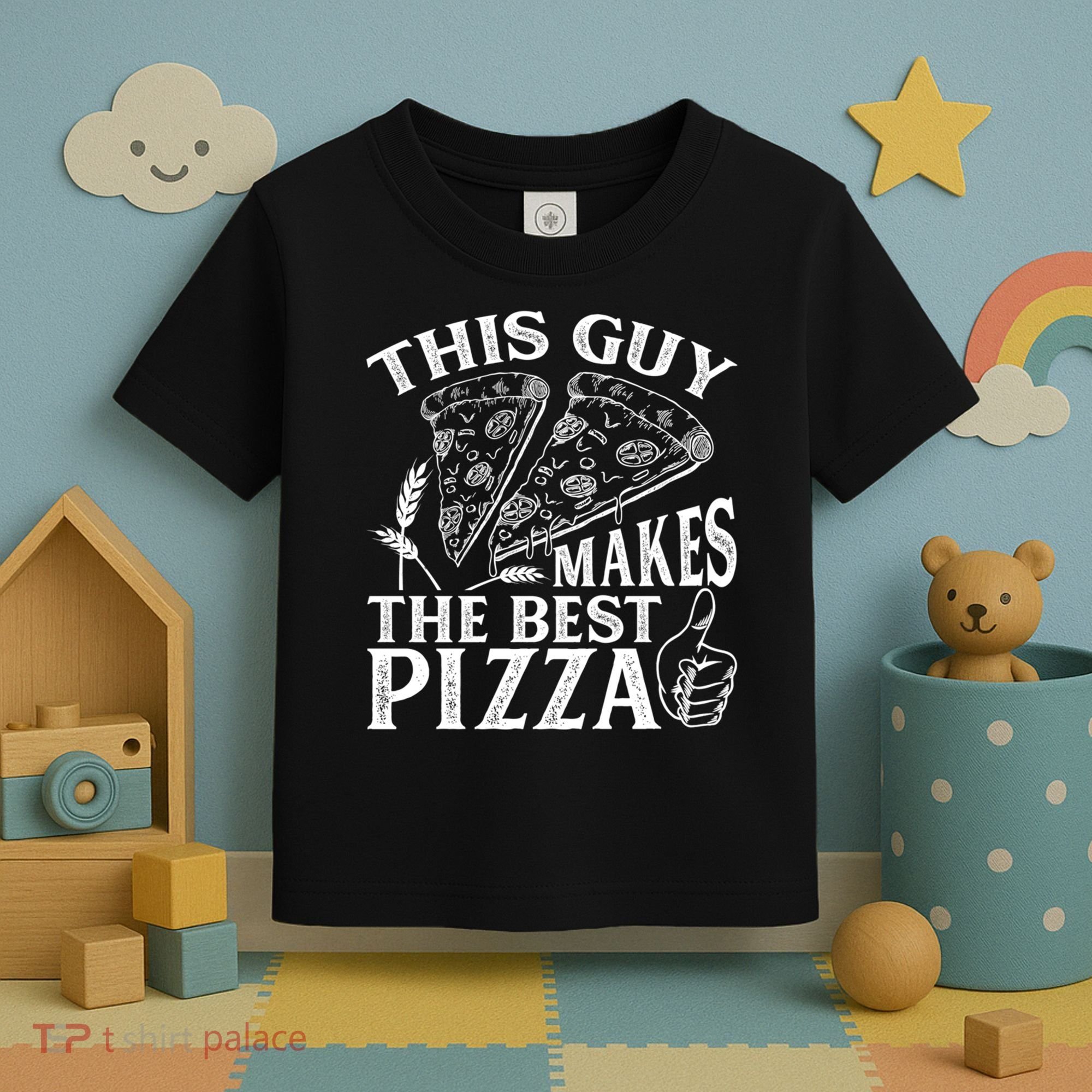 This Guy Makes The Best Pizza Gift Food Lover Pizza Baker Cool Gift Toddler T-Shirt