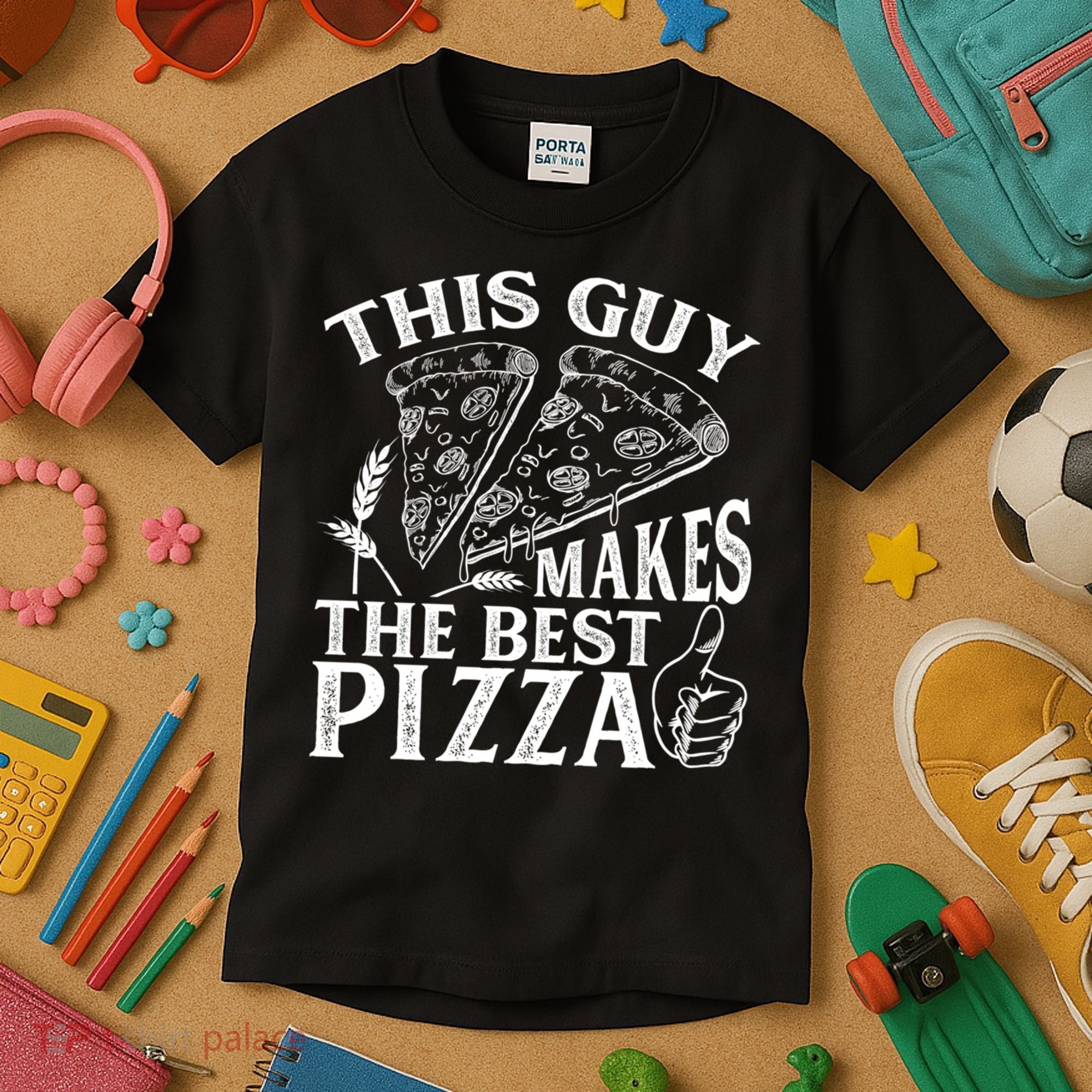 This Guy Makes The Best Pizza Gift Food Lover Pizza Baker Cool Gift Kids T-Shirt