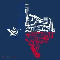 Texas gun map 2nd amendment Doggie Tank thumb 4