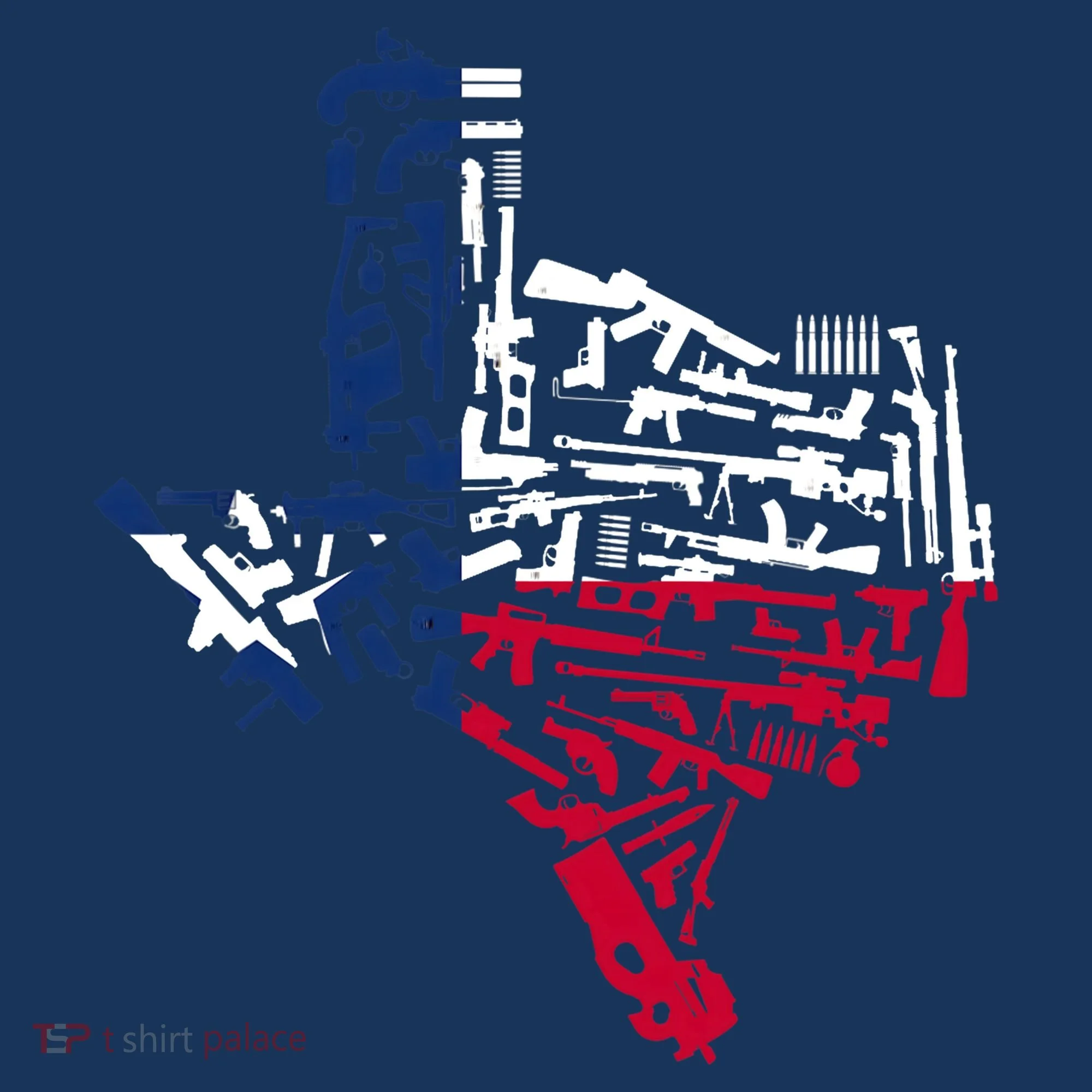 Texas gun map 2nd amendment Doggie Tank