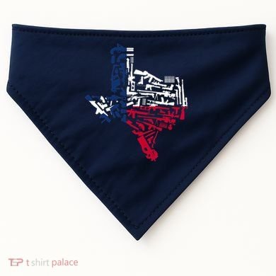 Texas gun map 2nd amendment USA-Made Doggie Bandana