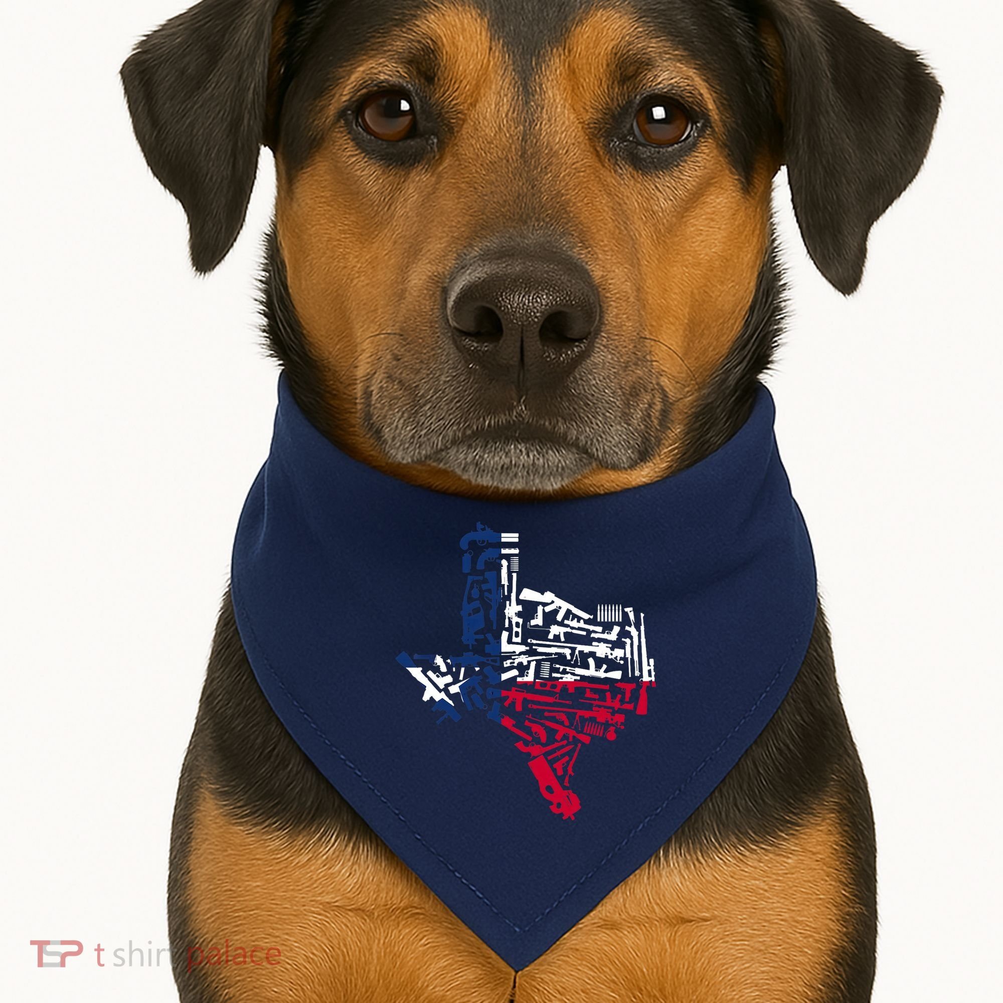 Texas gun map 2nd amendment USA-Made Doggie Bandana