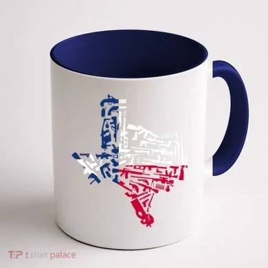 Texas gun map 2nd amendment Coffee Mug back