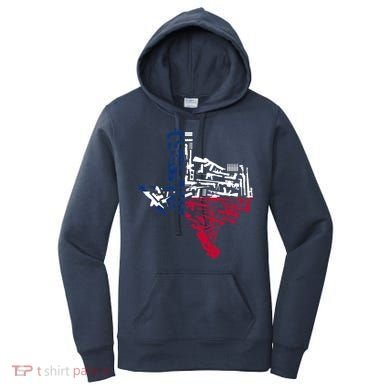 Texas gun map 2nd amendment Women's Hoodie