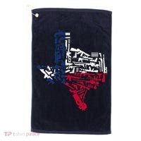 Texas gun map 2nd amendment Golf Towel thumb 0