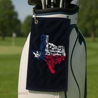 Texas gun map 2nd amendment Golf Towel thumb 2